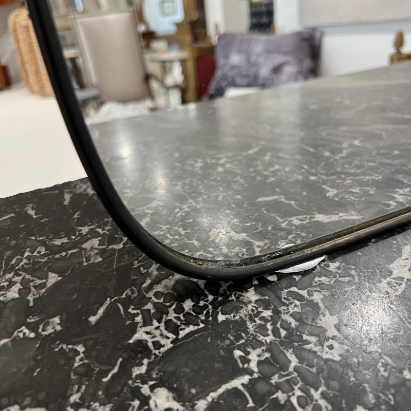 Mid-Century Italian Tall Brass Mirror - Image 4
