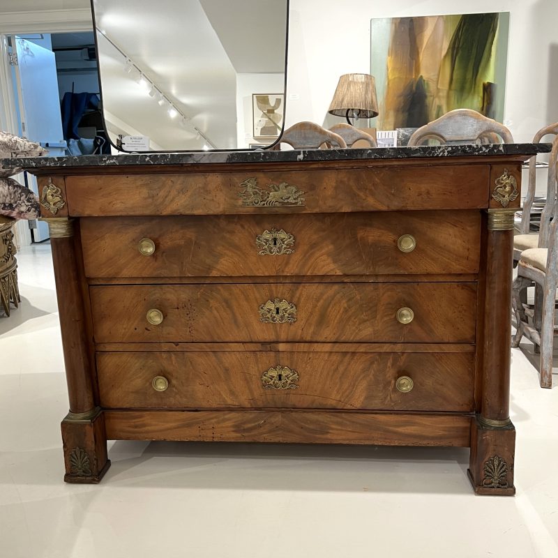 19th Century Empire Marble Top Commode - Image 2