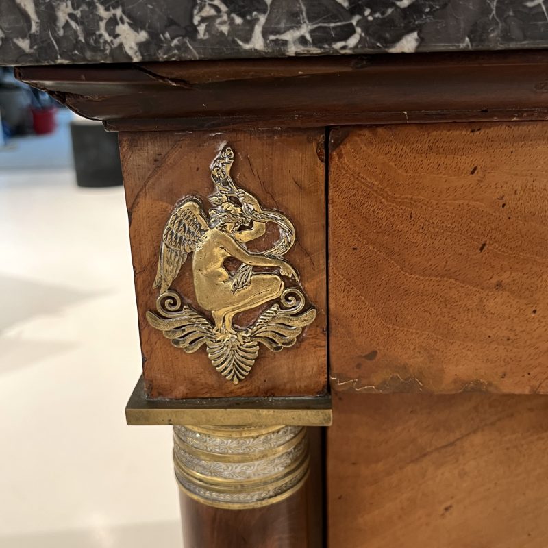 19th Century Empire Marble Top Commode - Image 7