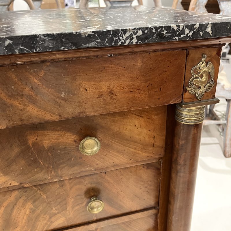 19th Century Empire Marble Top Commode - Image 9
