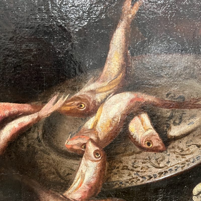 18c Italian Pair of Still Life Antique Paintings by Elena Recco - Image 5