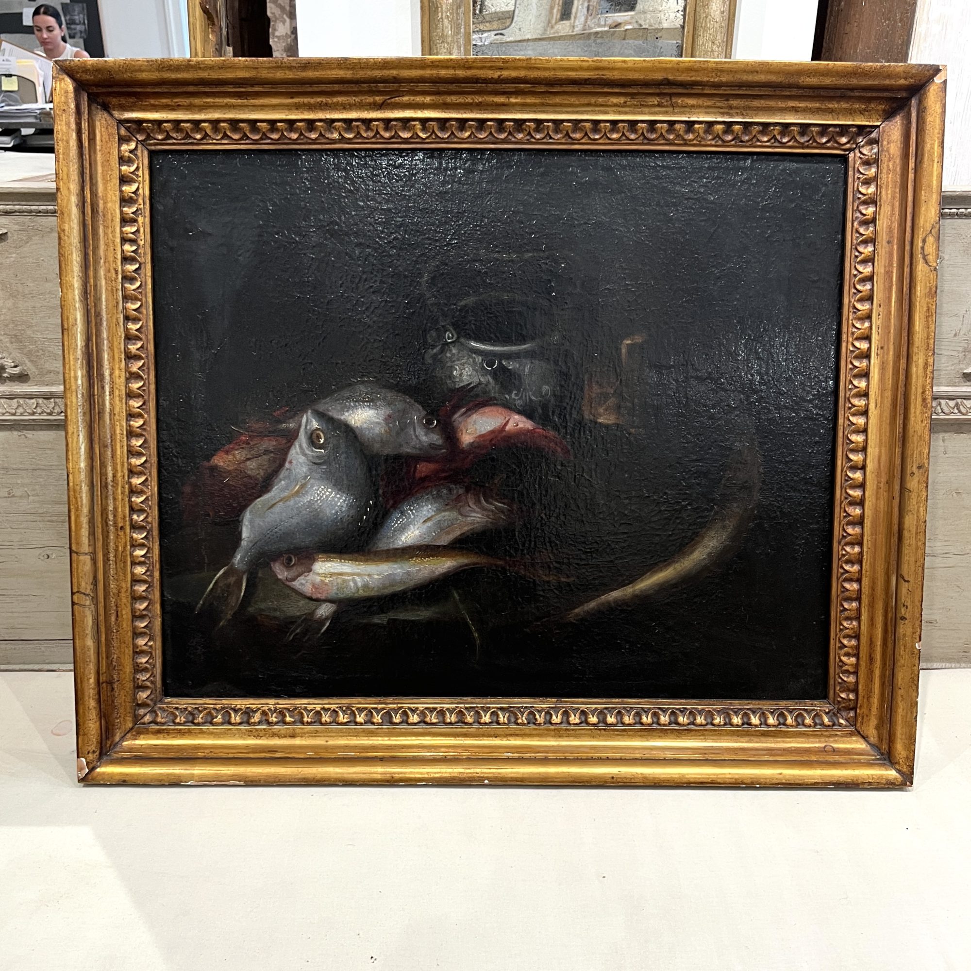 18c Italian Pair of Still Life Antique Paintings by Elena Recco - Image 9