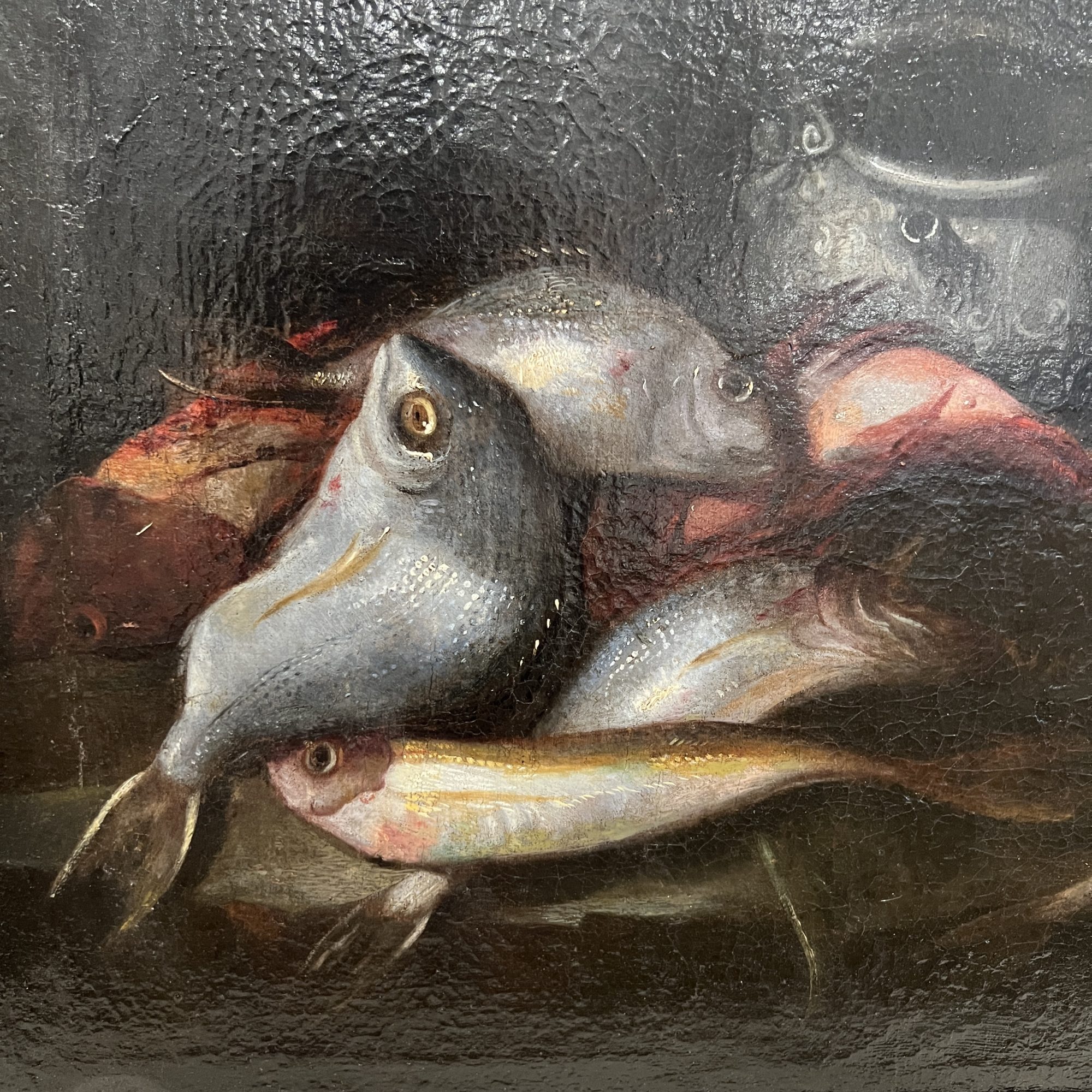 18c Italian Pair of Still Life Antique Paintings by Elena Recco - Image 12