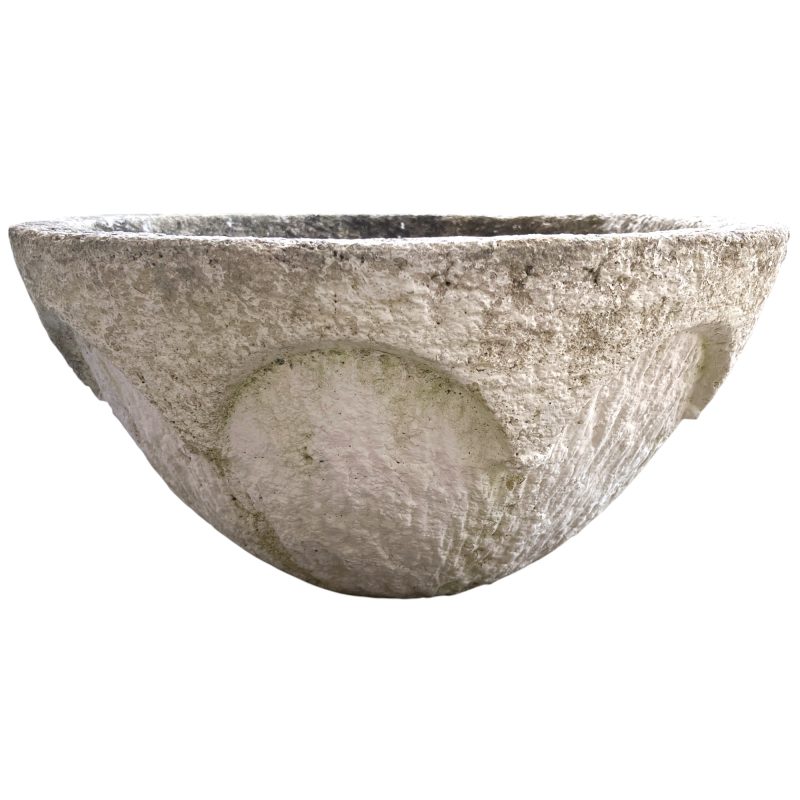 Mid-Century French Pair of Concrete Jardinieres - Image 2