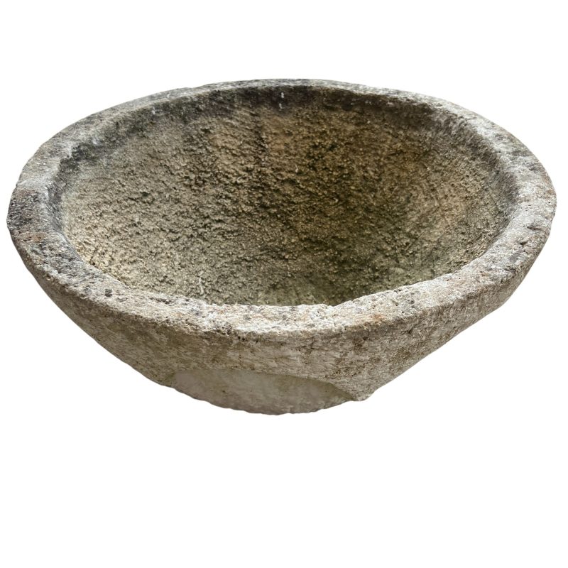 Mid-Century French Pair of Concrete Jardinieres - Image 3