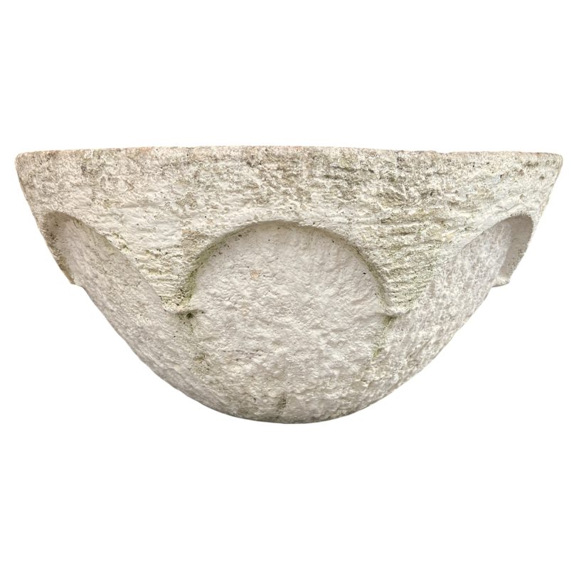 Mid-Century French Pair of Concrete Jardinieres - Image 4