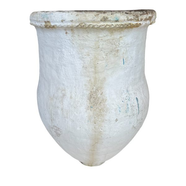 19th Century Spanish Tall White Antique Jardiniere