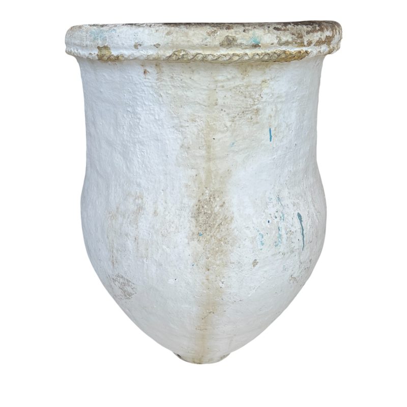 19th Century Spanish Tall White Antique Jardiniere