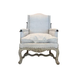 18th Century French Louis XV Antique Reclining Chair (w/Iron Mechanism)