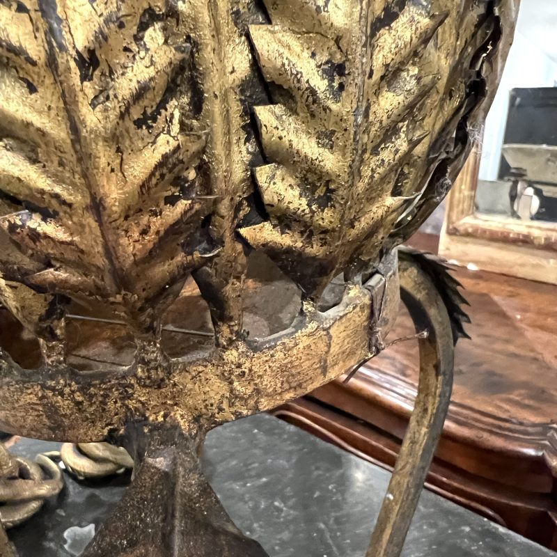 Vintage Spanish Gilded Iron Cachepot - Image 4