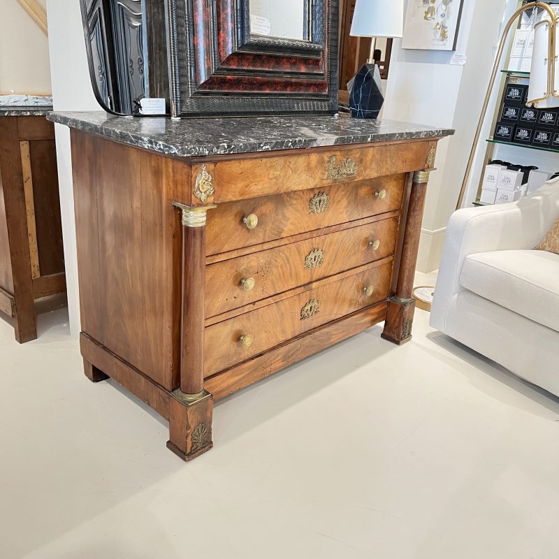 19th Century Empire Marble Top Commode - Image 12