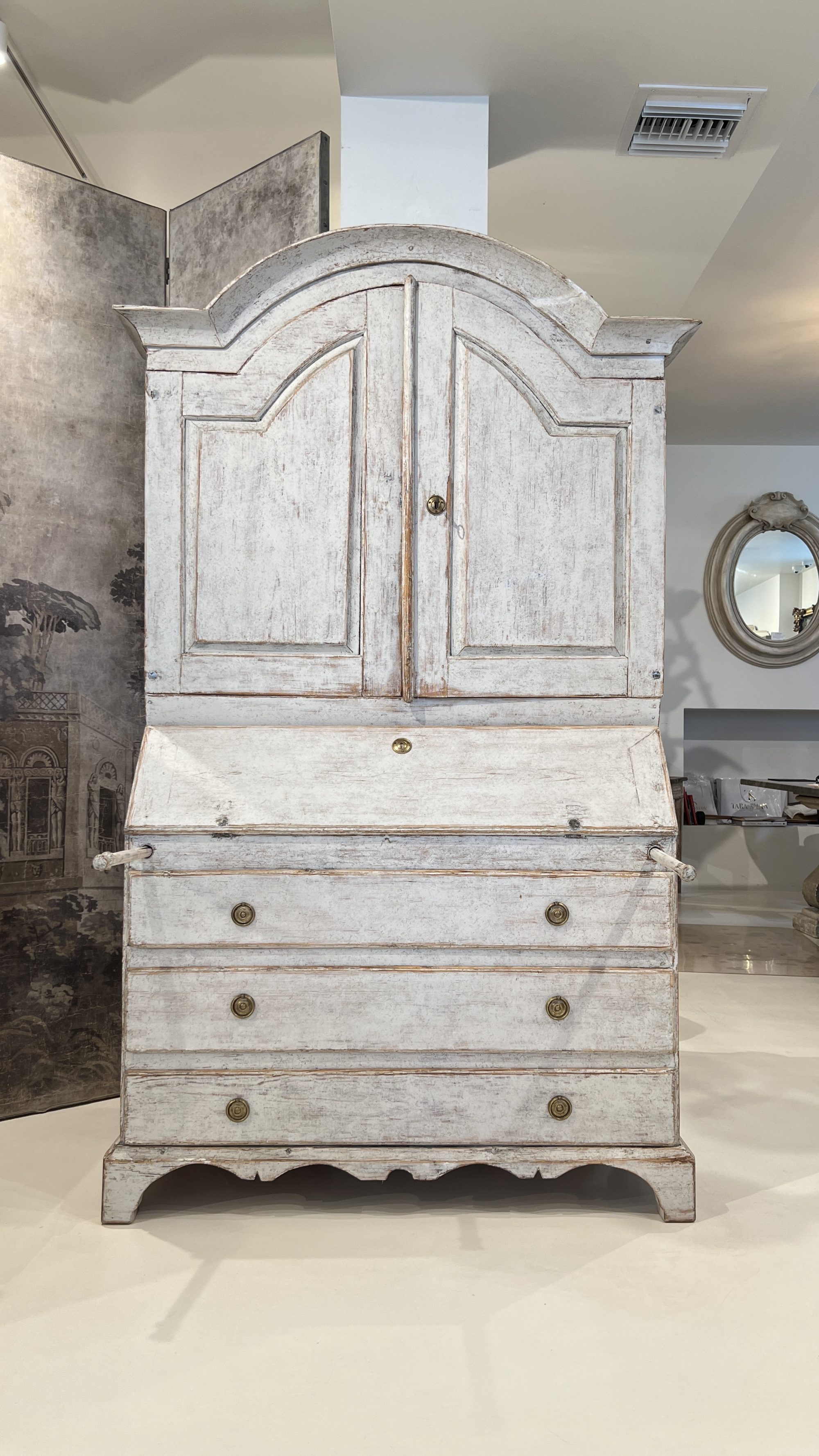 19th Century Swedish Gustavian Tall Case Antique Secretaire - Image 7