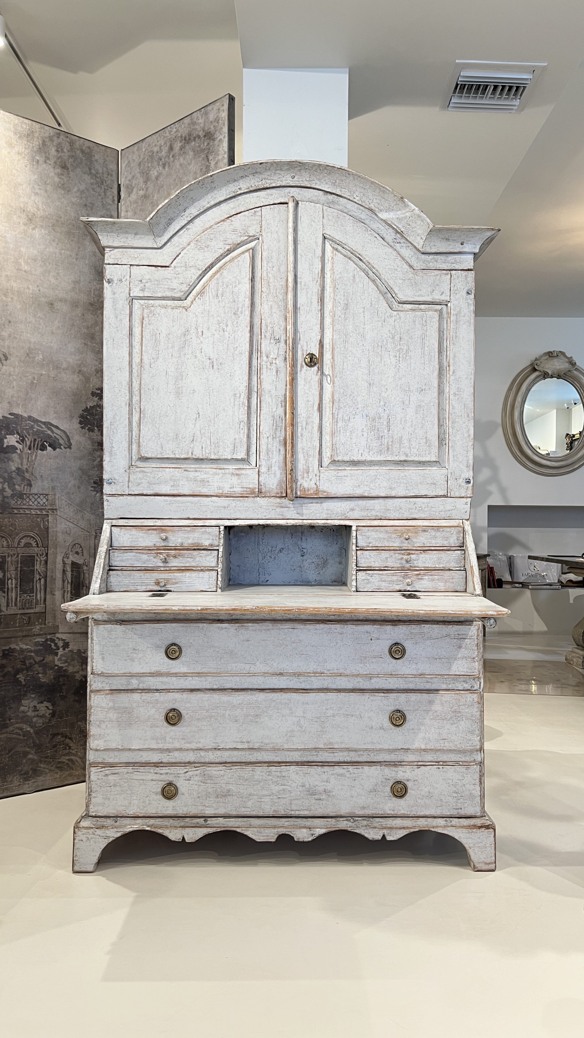 19th Century Swedish Gustavian Tall Case Antique Secretaire - Image 8