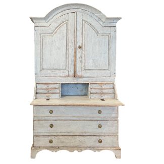 19th Century Swedish Gustavian Tall Case Antique Secretaire