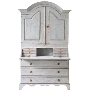 19th Century Swedish Gustavian Tall Case Antique Secretaire