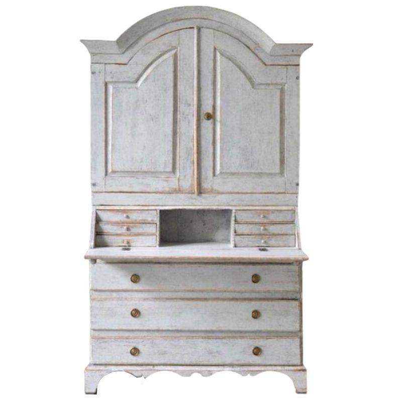 19th Century Swedish Gustavian Tall Case Antique Secretaire
