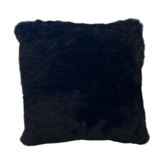 Black Fur Pillow