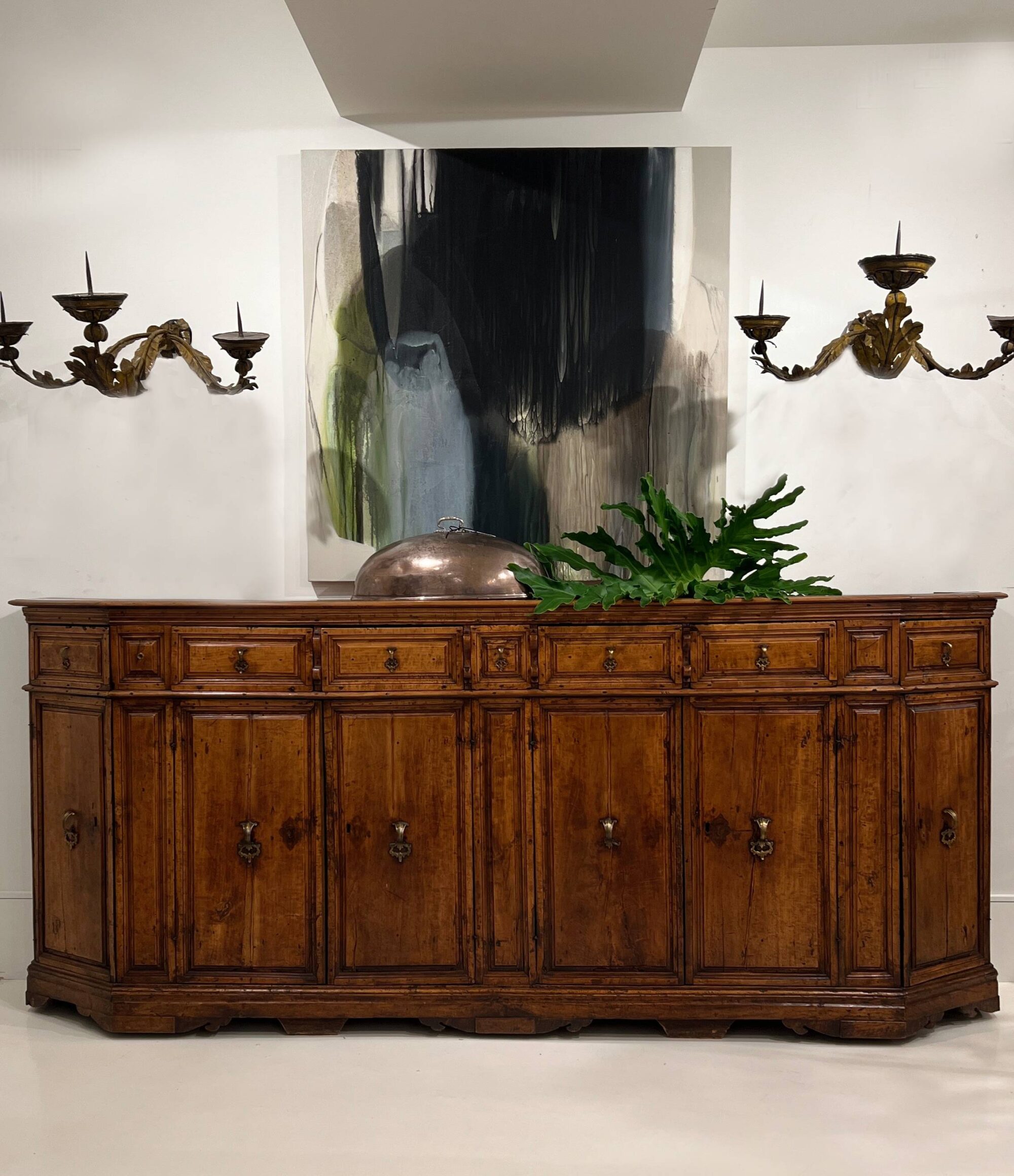 17th Century Italian Antique Walnut Buffet - Image 5