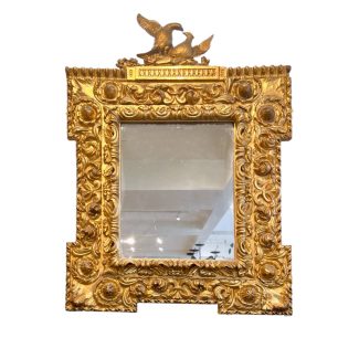 18th Century Spanish Rare Antique Louis XIV/XV Gilded Mirror