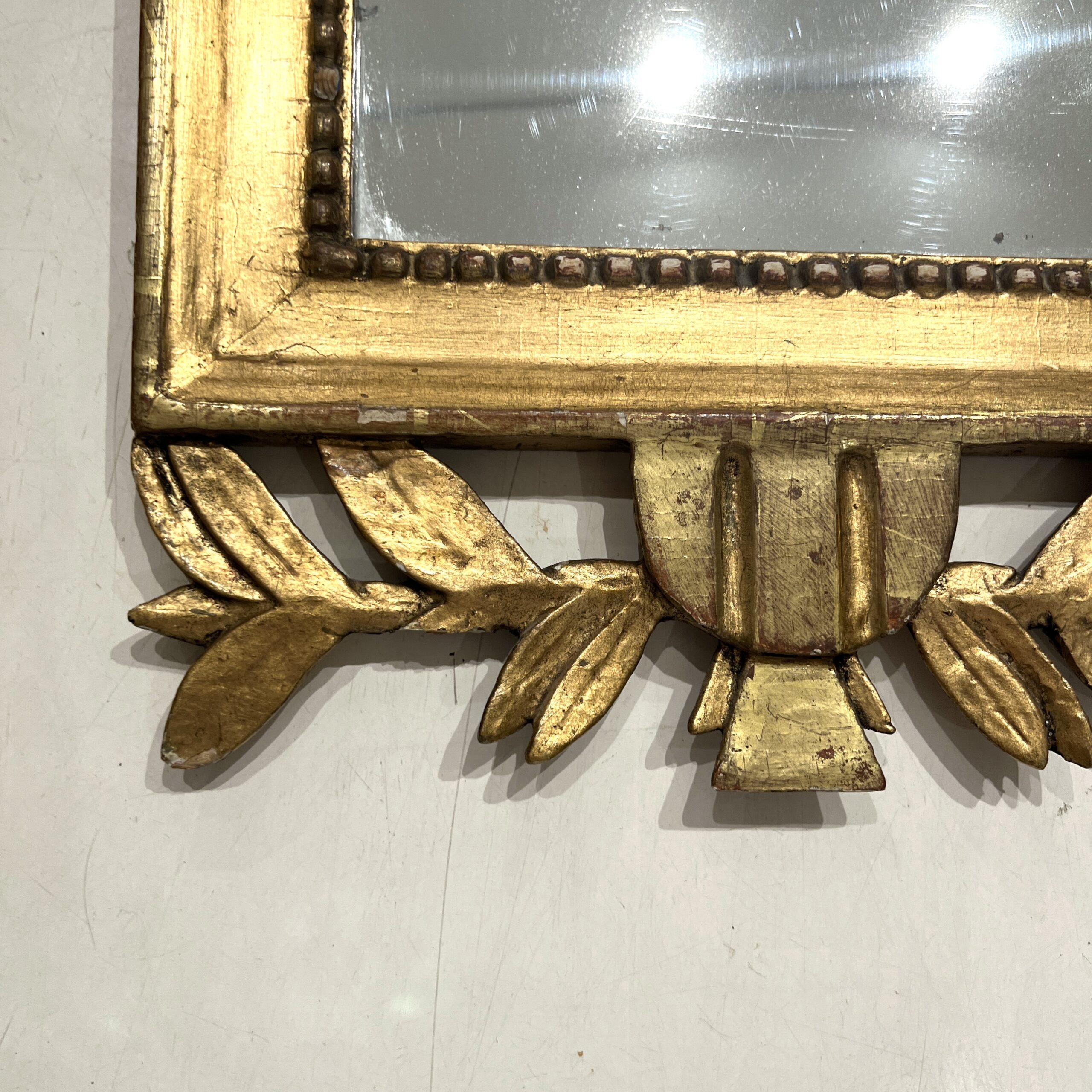 18th Century Swedish Gustavian Neoclassical Gilded Antique Mirror - Image 2