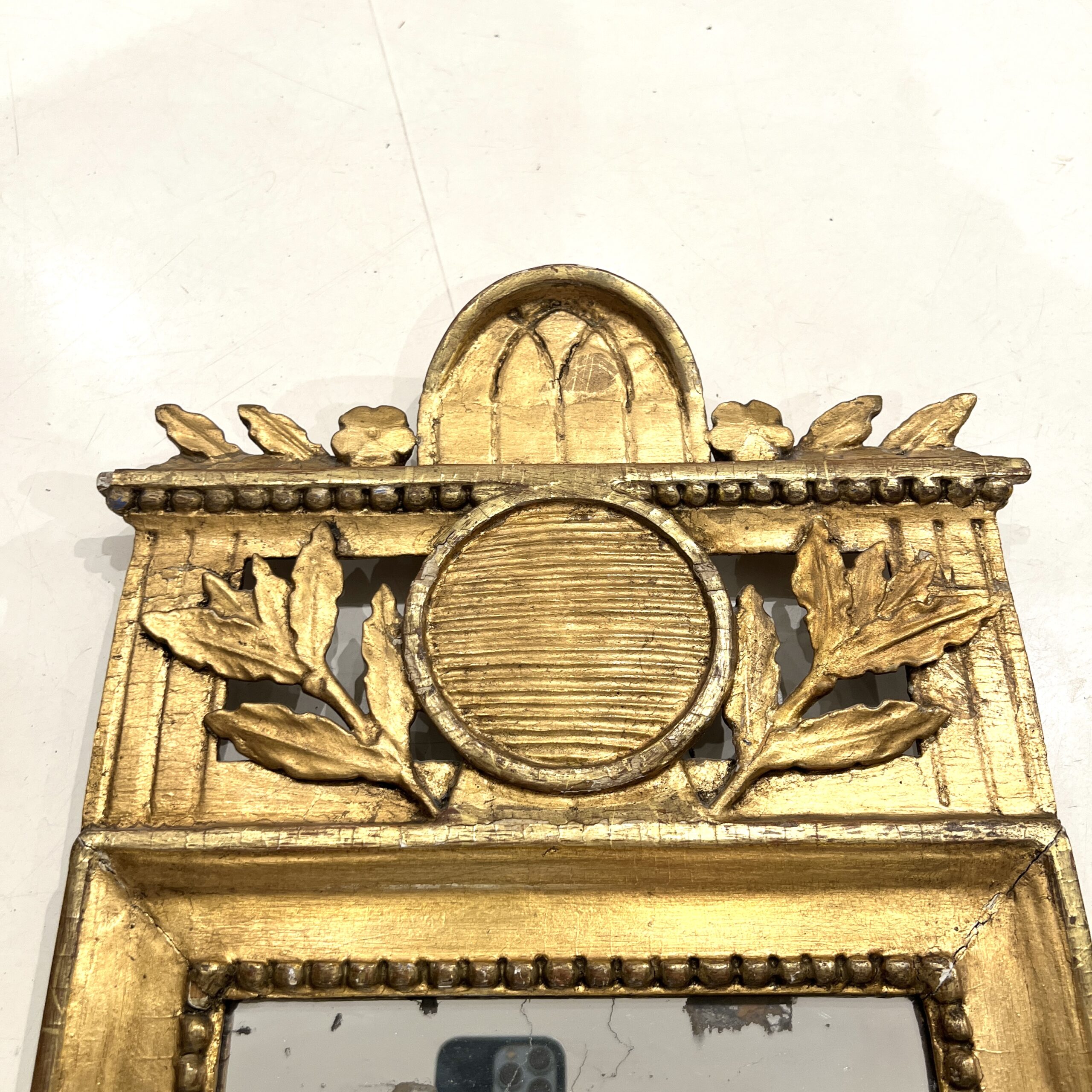 18th Century Swedish Gustavian Neoclassical Gilded Antique Mirror - Image 3