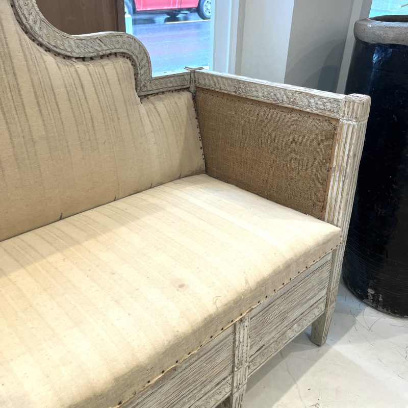 19th Century Swedish Neoclassical Antique Bench - Image 11