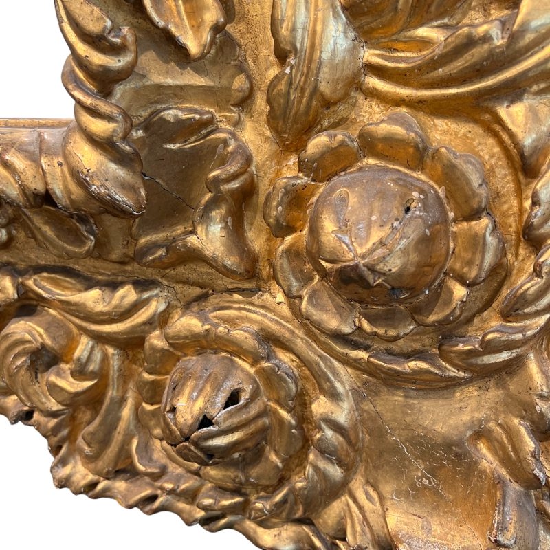 18th Century Spanish Rare Antique Louis XIV/XV Gilded Mirror - Image 2