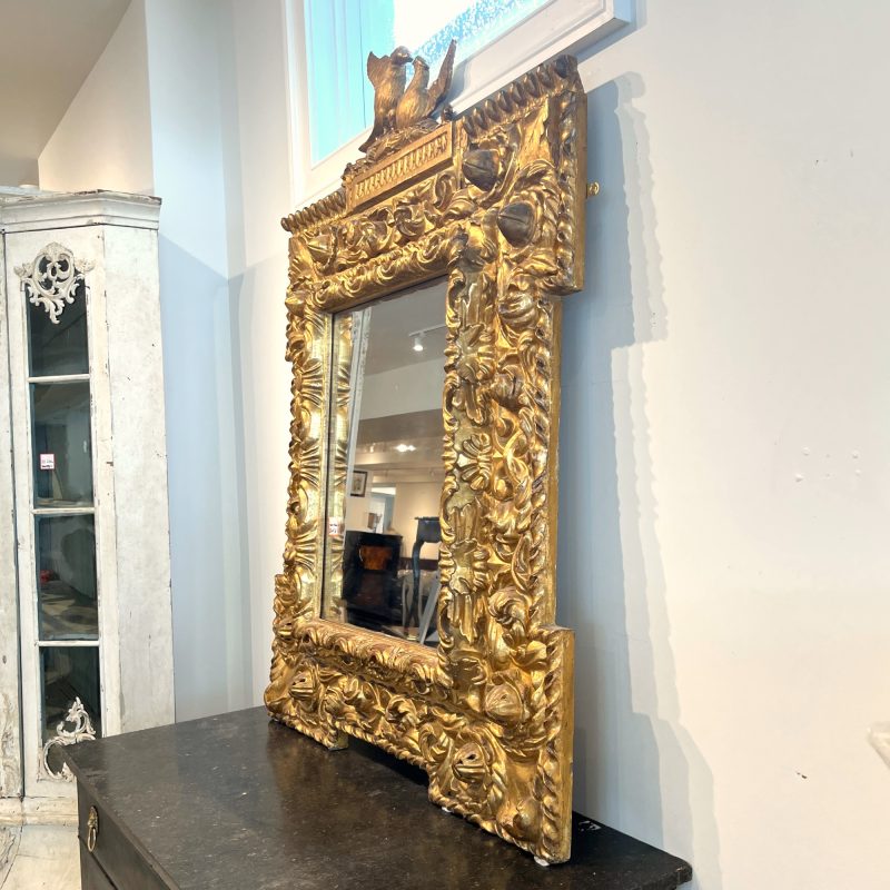 18th Century Spanish Rare Antique Louis XIV/XV Gilded Mirror - Image 5