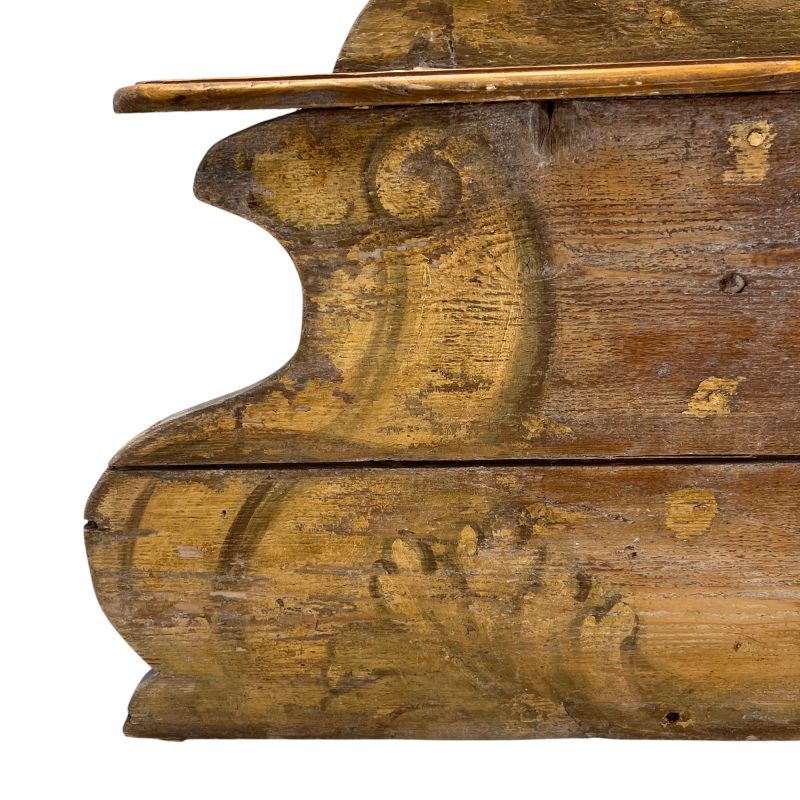 18th Century Italian Baroque Polychrome Antique Hall Bench - Image 2