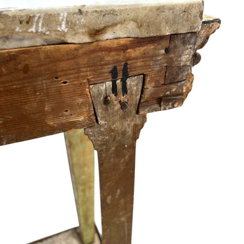 19 Swedish Gustavian Egyptian-style Antique Gilded Console Table with Marble Top - Attributed to Jonas Frisk - Image 9