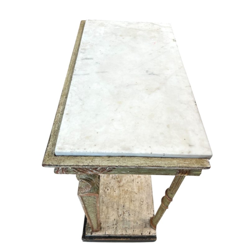 19 Swedish Gustavian Egyptian-style Antique Gilded Console Table with Marble Top - Attributed to Jonas Frisk - Image 10