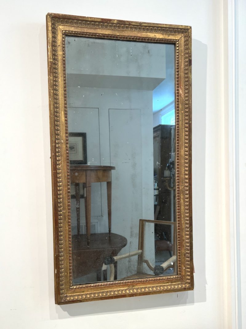 18th Century French Louis XVI Gilded Antique Mirror - Small - Image 2
