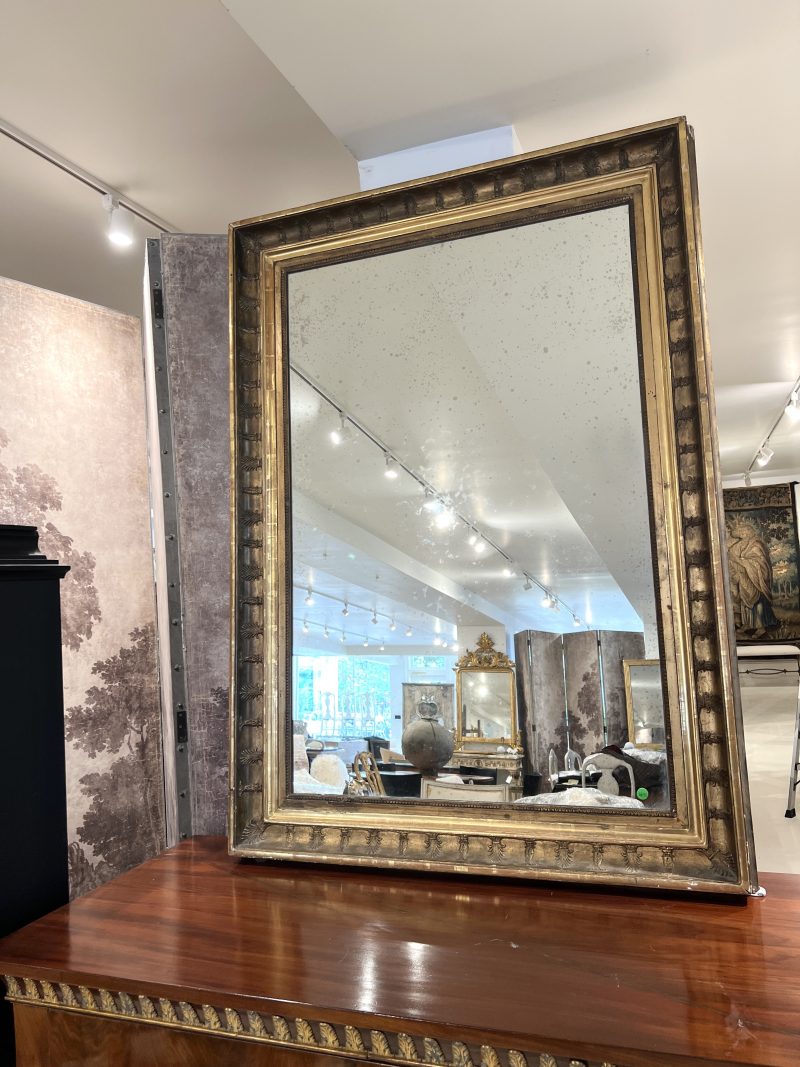 19th Century French Empire Gilded Antique Mirror - Medium - Image 2