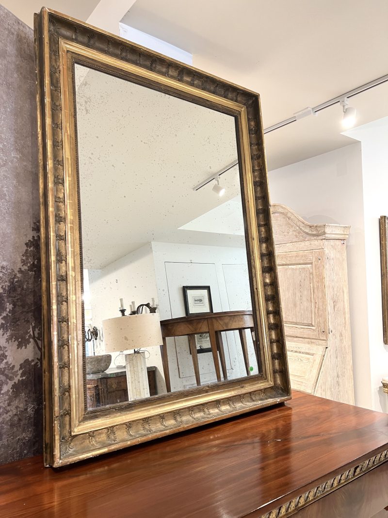19th Century French Empire Gilded Antique Mirror - Medium - Image 4