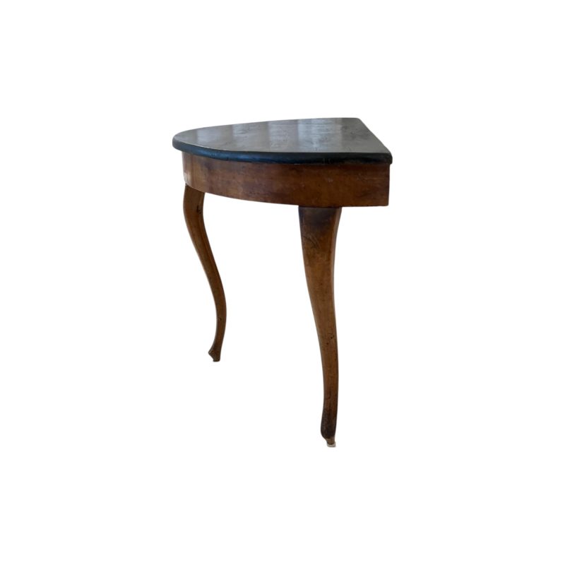 18/19th Century Swedish Pair of Walnut Antique Demilunes - Image 5
