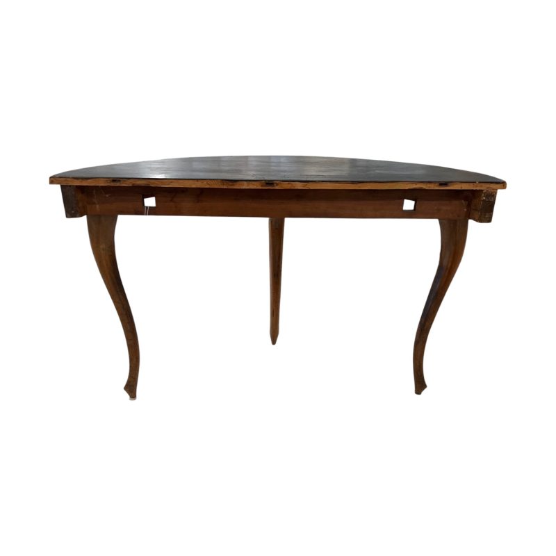 18/19th Century Swedish Pair of Walnut Antique Demilunes - Image 6