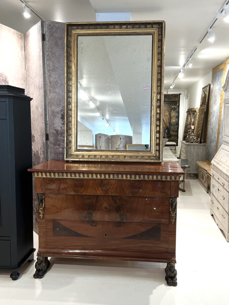 19th Century French Empire Gilded Antique Mirror - Medium - Image 6