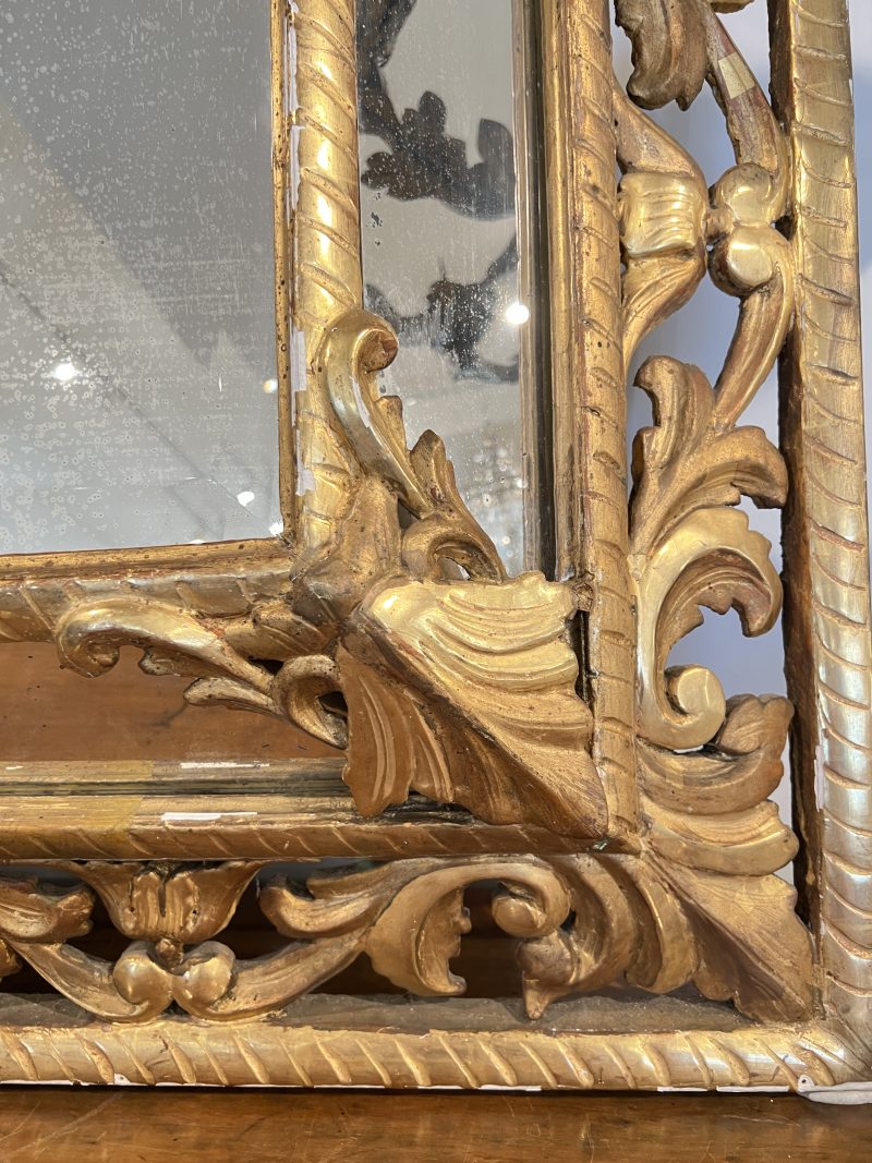 19th Century Louis XVI Gilded Antique Mirror - Image 6