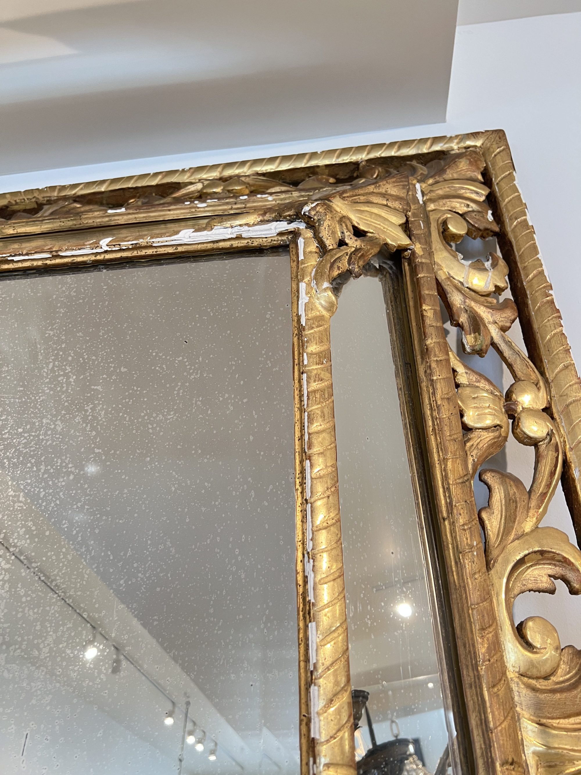 19th Century Louis XVI Gilded Antique Mirror - Image 7