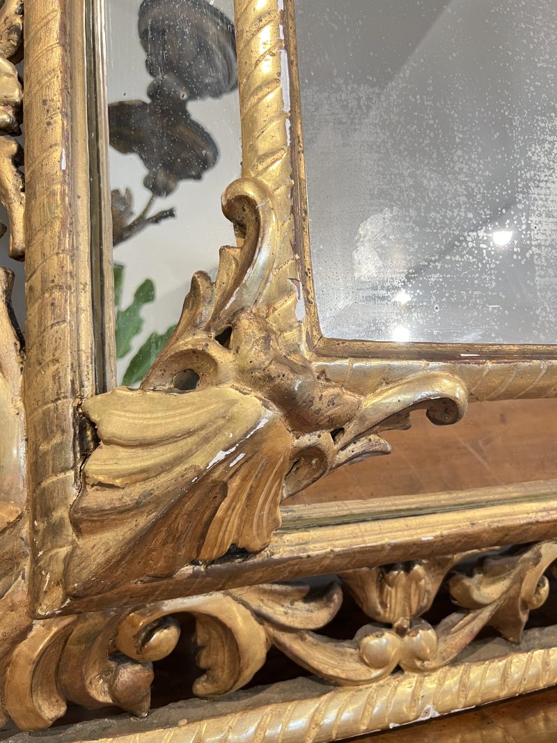 19th Century Louis XVI Gilded Antique Mirror - Image 10