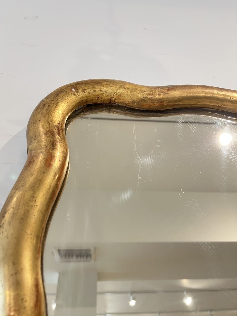 19th Century French Directoire Lg Gilded Scalloped Antique Mirror - Image 3
