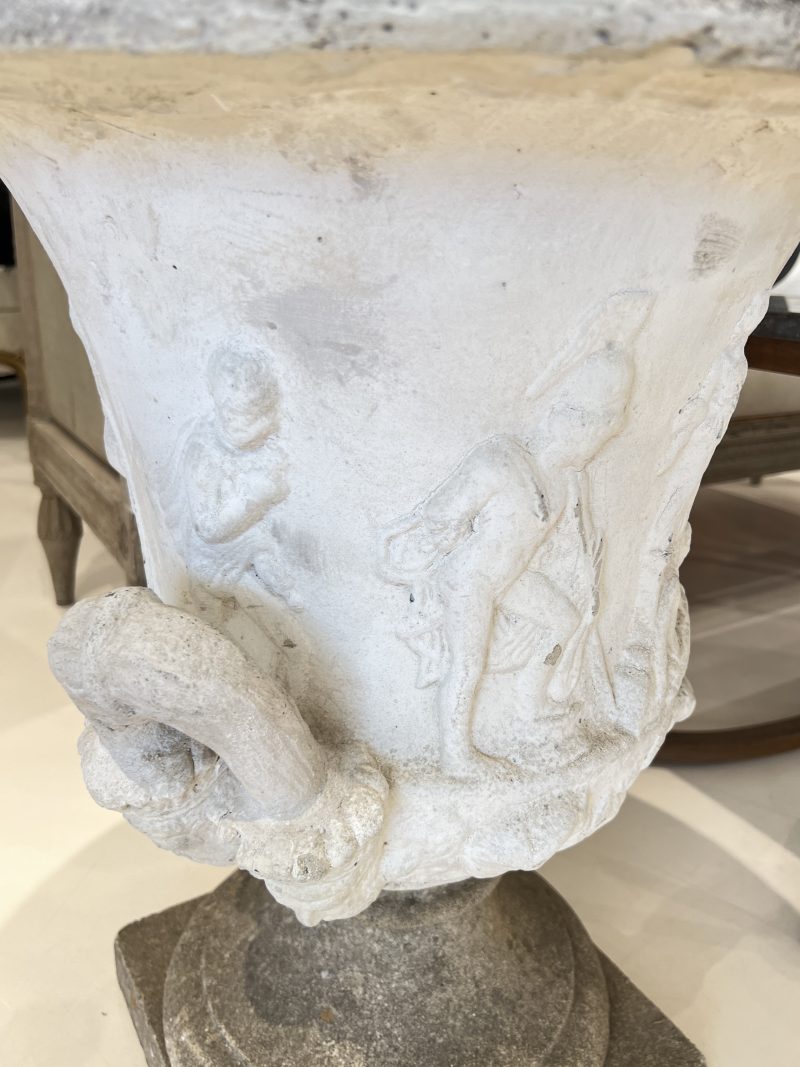 Antique Swedish Pr of Jardinieres - after the Borghese Vase - Image 3