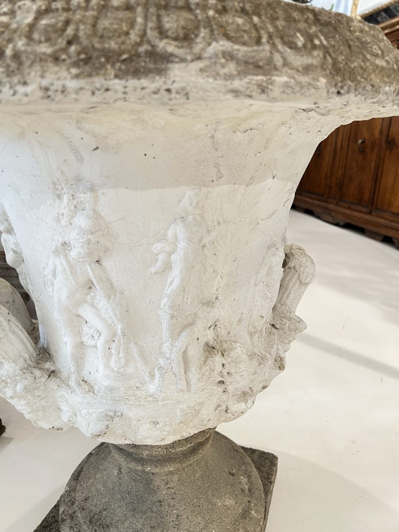 Antique Swedish Pr of Jardinieres - after the Borghese Vase - Image 6