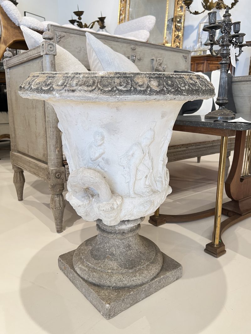 Antique Swedish Pr of Jardinieres - after the Borghese Vase - Image 9