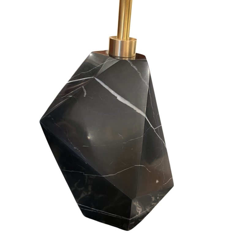 Black Marble Chunk Bedside Lamp - Image 4