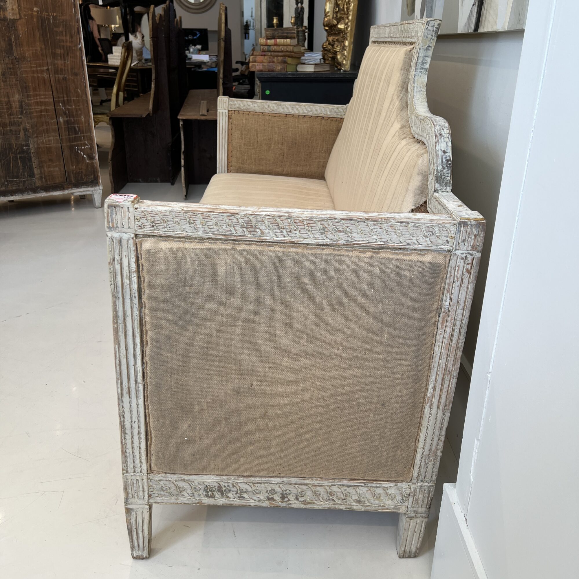 19th Century Swedish Neoclassical Antique Bench - Image 5