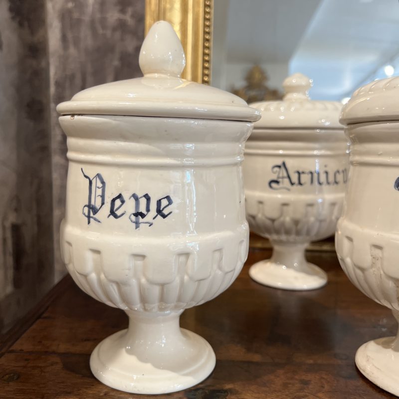 Antique Italian Set of 10 Jars w/Lids - Image 5