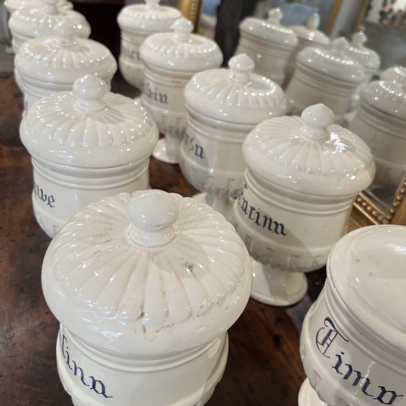 Antique Italian Set of 10 Jars w/Lids - Image 6