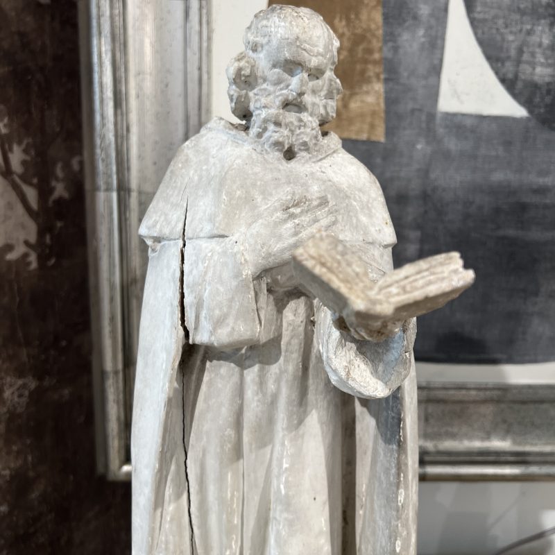 19th Century Italian Hand-Carved Wood Statue - Image 7
