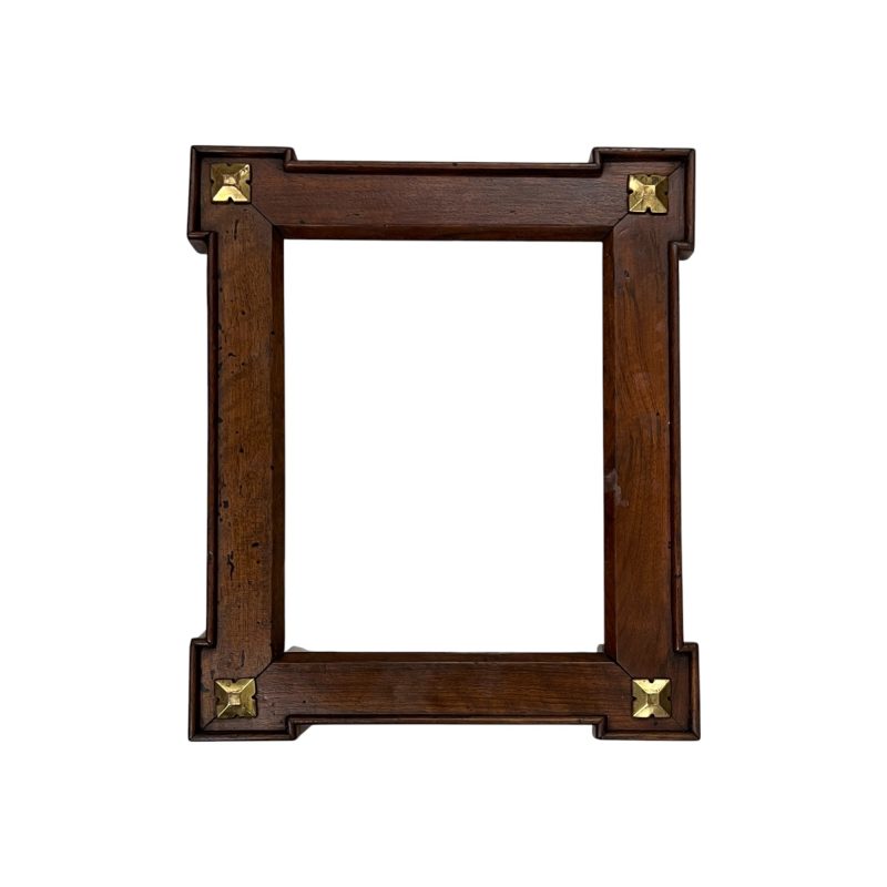 Antique French Directoire Walnut Frames with Brass - 3 - Image 4